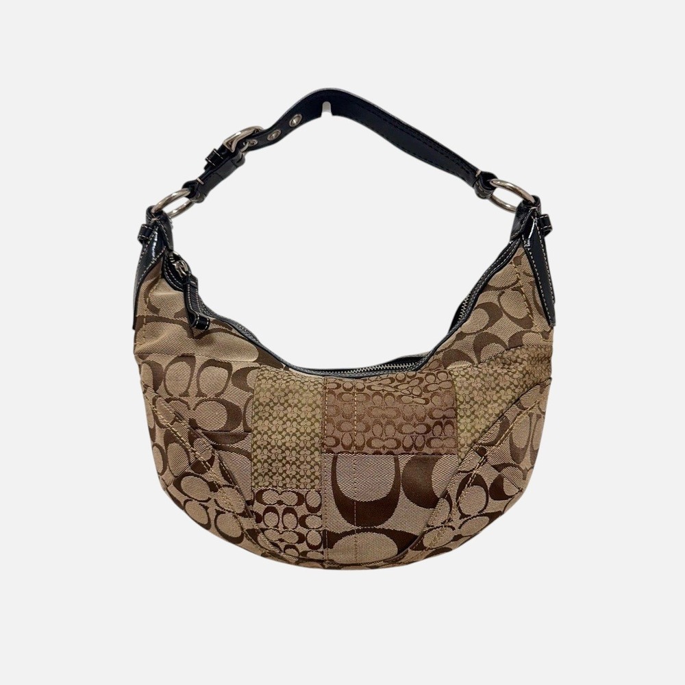 Coach Soho Crescent Hobo Patchwork Signature Canvas B… - Gem